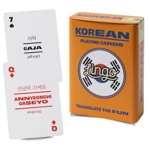 Koreanska ord och fraser Spelkort i plåtfodral