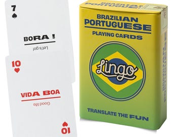 Brazilian Words & Phrases Playing Cards in Tin Case