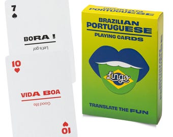 Brazilian Portuguese Lingo Playing Cards