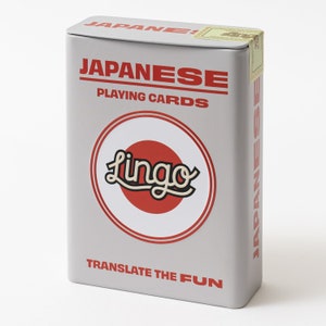 Japanese Words & Phrases Playing Cards in Tin Case