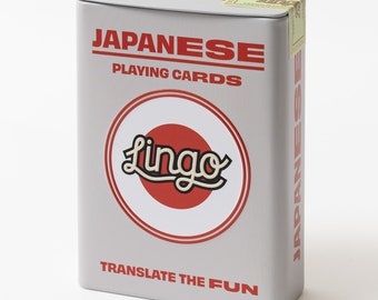 Japanese Words & Phrases Playing Cards in Tin Case