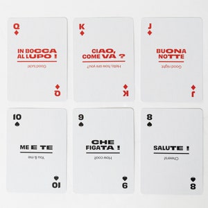 Italian Words & Phrases Playing Cards in Tin Case image 3