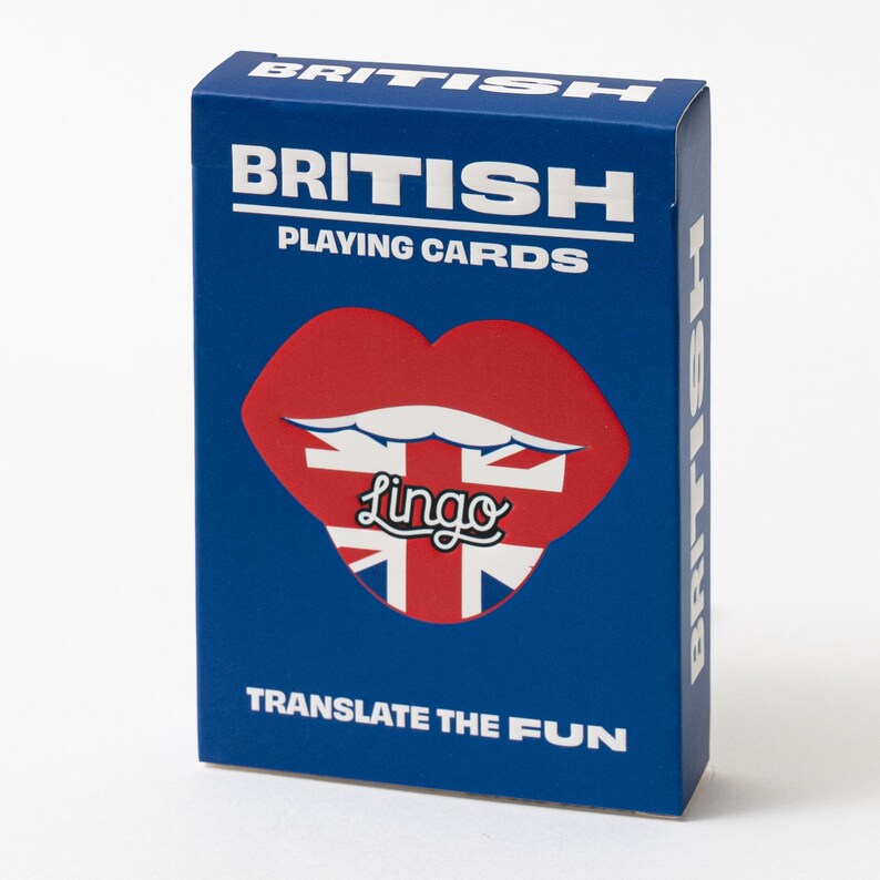 British Slang Playing Cards in Travel Case Etsy Canada