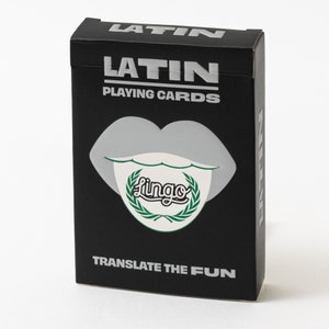 Baraja de cartas de latín lingo