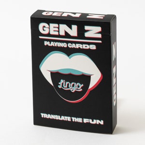 Cartas de juego de la jerga de la generación Z
