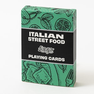 Italiaanse streetfood-lingospeelkaarten