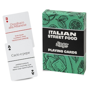 Italian Street Food Playing Cards – Lingo Deck, 52 Food Favorites, Taste of Italy