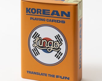 Korean Words & Phrases Playing Cards in Travel Case