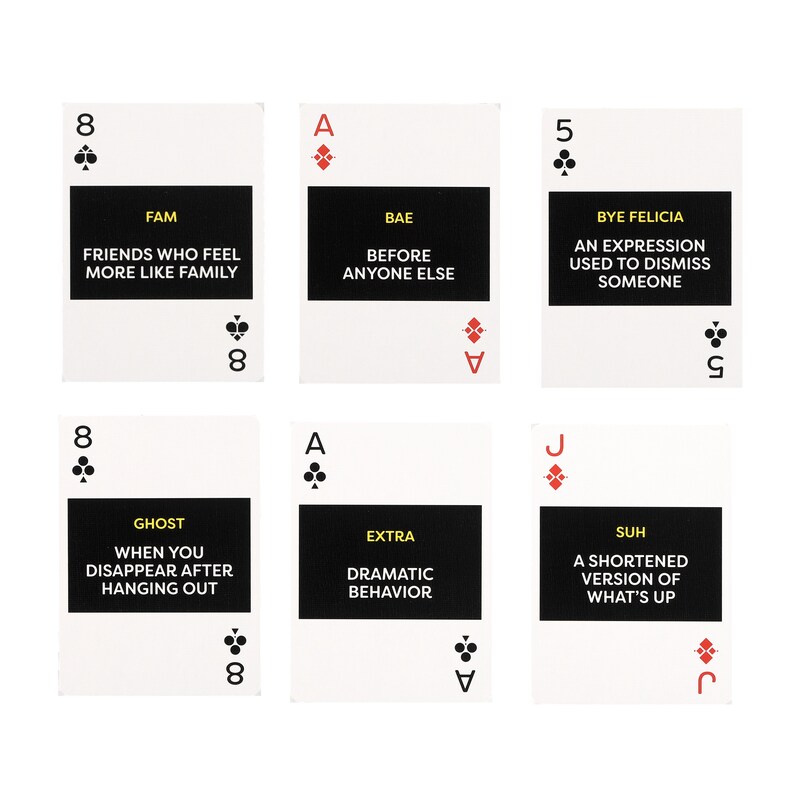 Millennial Slang Playing Cards in Tin Case Etsy