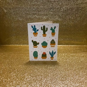 Carte de voeux cactus, Cactus, Carte d'amateur de plantes, Plantes, Carte de voeux imprimée de cactus, Amateur de plantes, Carte vierge, Carte de voeux