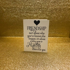 Friendship Card, Relationships, Best Friends, Friendship, Card for Friends, Printed Card, Blank Card, Greeting Card