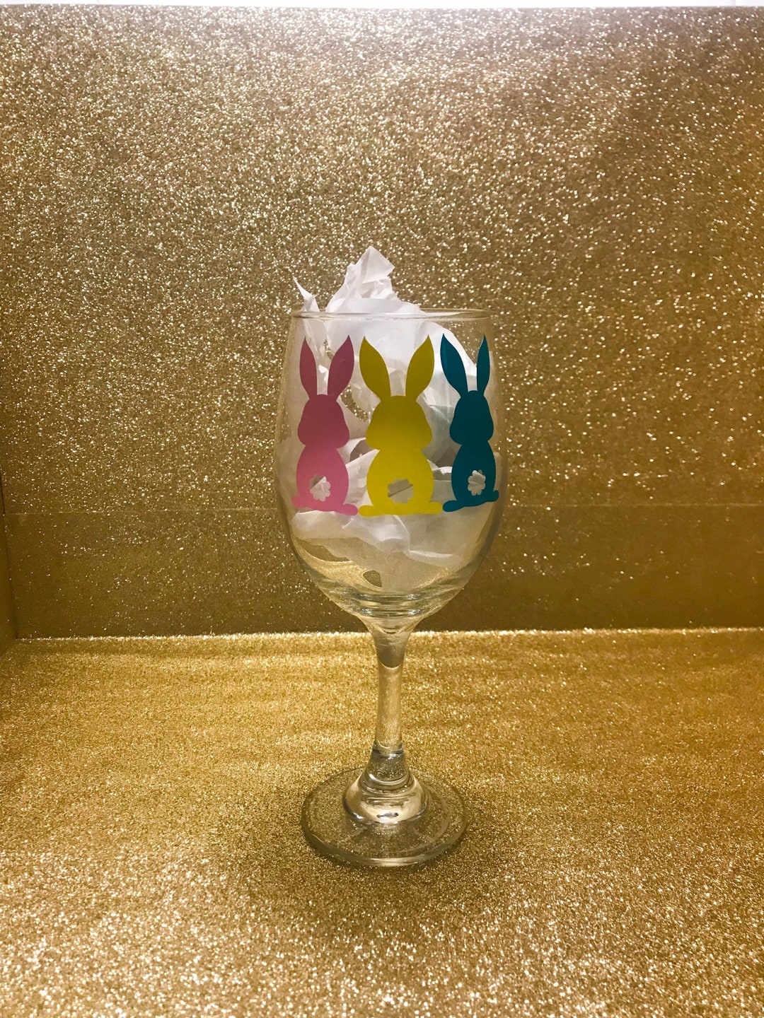 Easter Bunny Wine Glass, Easter, Easter Bunny, Easter Wine Glass, Wine