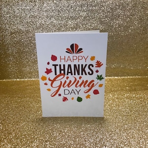 Thanksgiving Card, Happy Thanksgiving, Thanksgiving, Printed Thanksgiving Card, Blank Card, Greeting Card