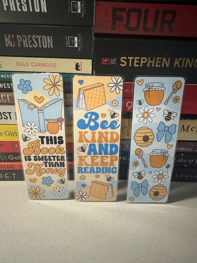 Bee Themed Bookmarks - Bookmark - Laminated Bookmark - Etsy