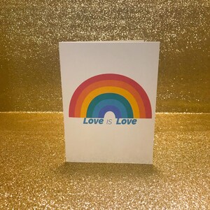 Carte de fierté, fierté, l'amour est amour, carte de fierté imprimée, célébration de la fierté LGBTQ +, carte vierge, carte de voeux