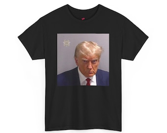 Maglietta Trump foto segnaletica, maglietta Donald Trump for President, maglietta Trump divertente