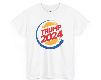 Maglietta Trump Burger King, maglietta Donald Trump for President, maglietta Trump divertente