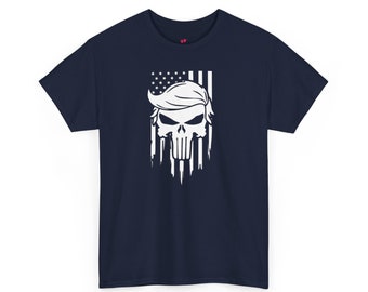 Camicia Trump Punisher, camicia Donald Trump per il Presidente 2024, camicia Trump divertente