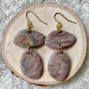 Abstract polymer clay earrings