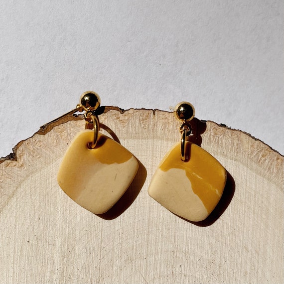 Watercolor Polymer Clay Earrings Etsy Australia