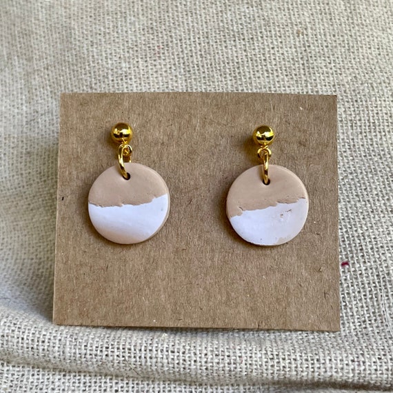 Watercolor clay earrings deals