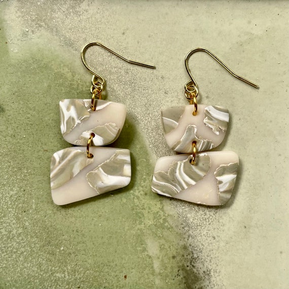 Translucent Marbled Polymer Clay Earrings Handmade Etsy Australia