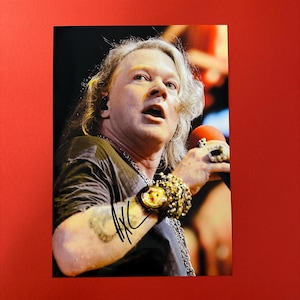 AXL ROSE / Guns&#39;N&#39;Roses - Authentic Hand-Signed Photo Autograph With CoA