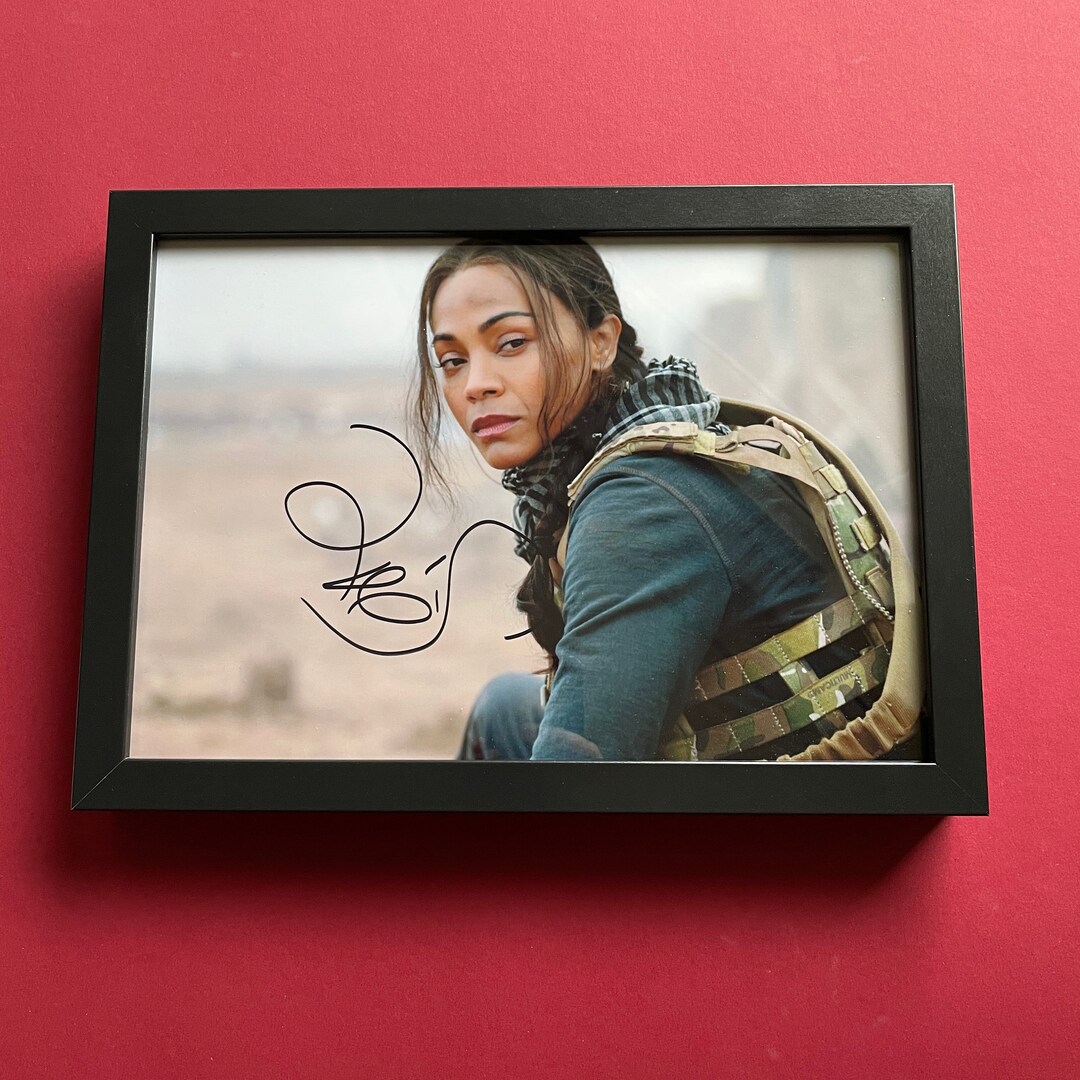 Framed ZOE SALDANA Authentic Hand-signed Photo Autograph With Coa - Etsy