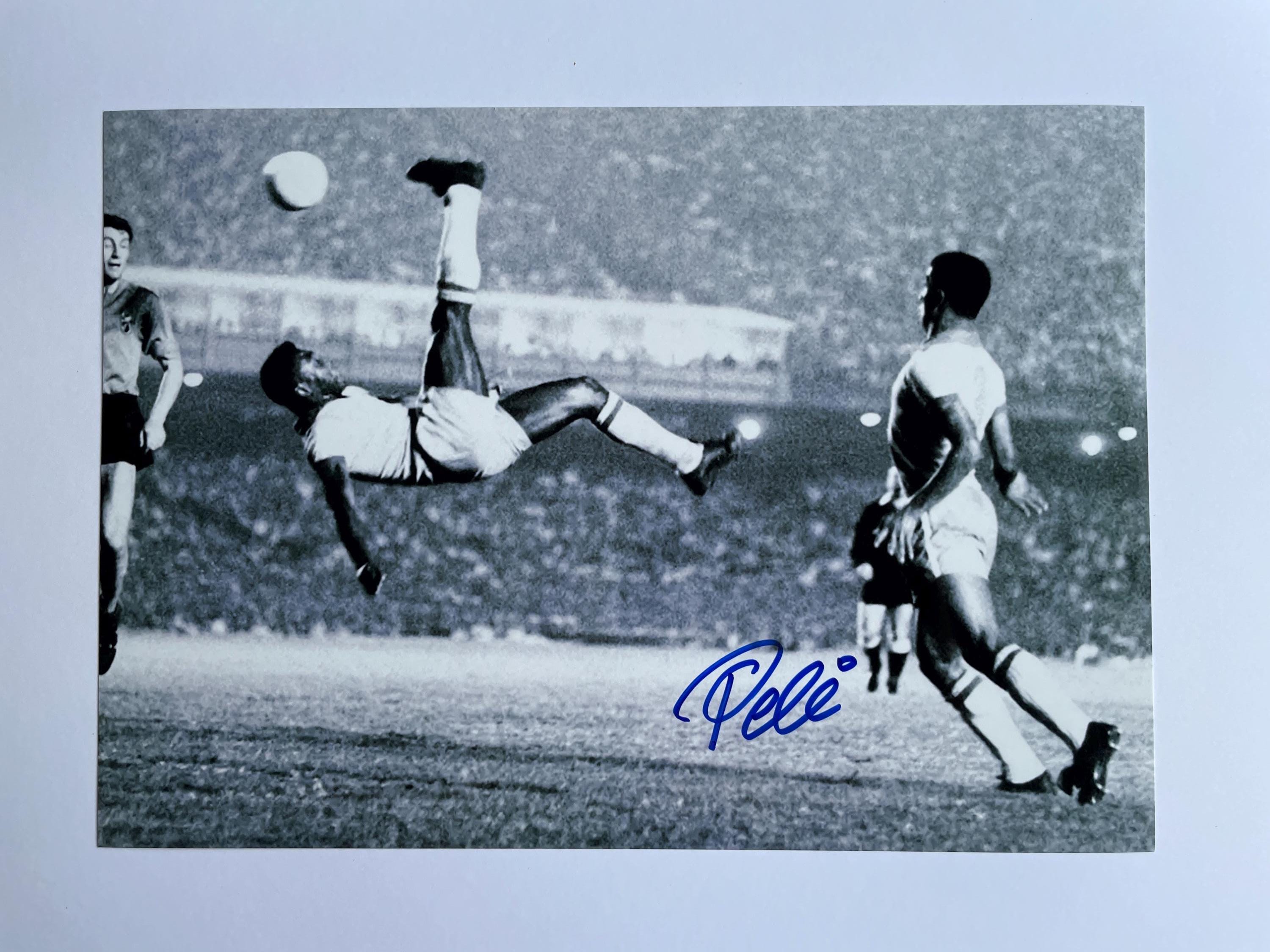 Rare PELE - Authentic Hand-Signed Photo Autograph With CoA