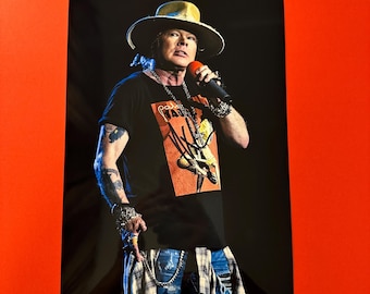 AXL ROSE / Guns'N'Roses - Authentic Hand-Signed Photo Autograph With CoA