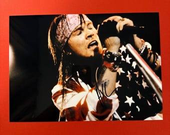 AXL ROSE / Guns'N'Roses - Authentic Hand-Signed Photo Autograph With CoA