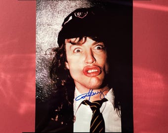 アンガス・ヤング＆マルコム・ヤング AC/DC 直筆サイン入り写真 COA