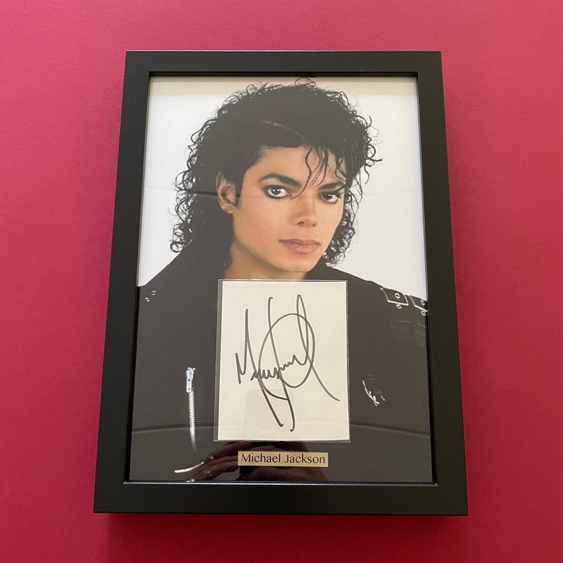 Rare Framed MICHAEL JACKSON Authentic Handsigned Autograph Etsy UK