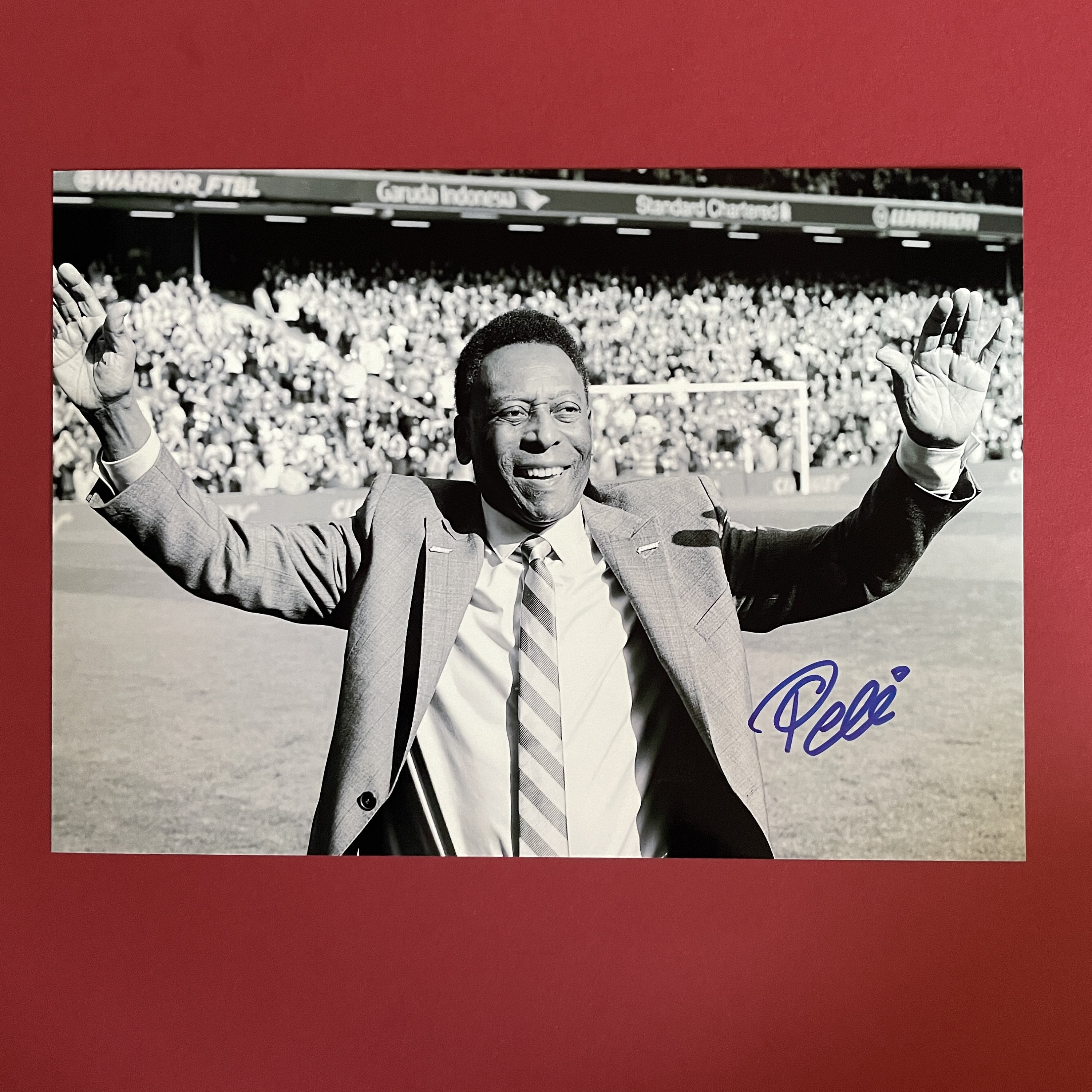 Présentoir Photo Signé Pelé - Brésil Coupe Du Monde 1970 - Certificat D'Authenticité