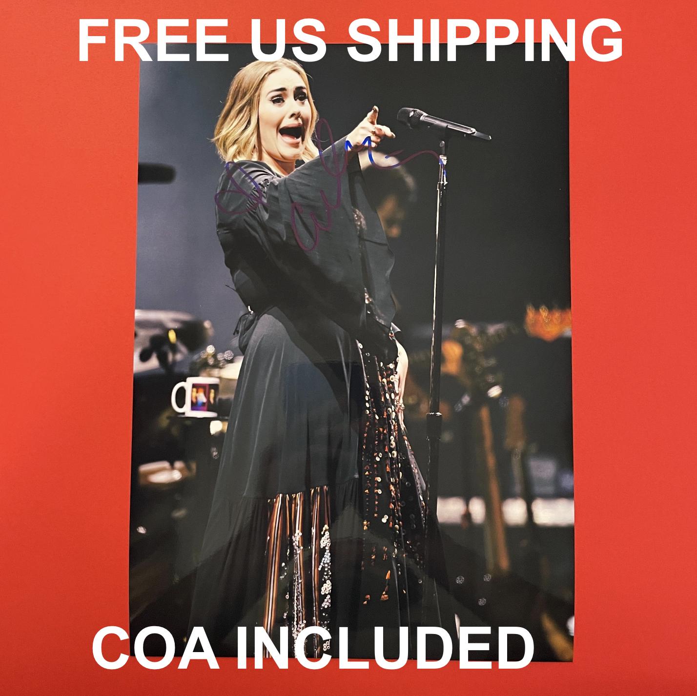 アデル - 直筆サイン入り写真、COA付き - Etsy 日本