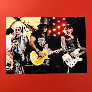 AXL ROSE & SLASH サイン入り写真 - ガンズ・アンド・ローゼズ