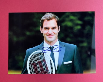 ロジャー・フェデラーのサイン入り8x10テニス写真 - Etsy 日本