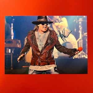 AXL ROSE / Guns&#39;N&#39;Roses - Authentic Hand-Signed Photo Autograph With CoA