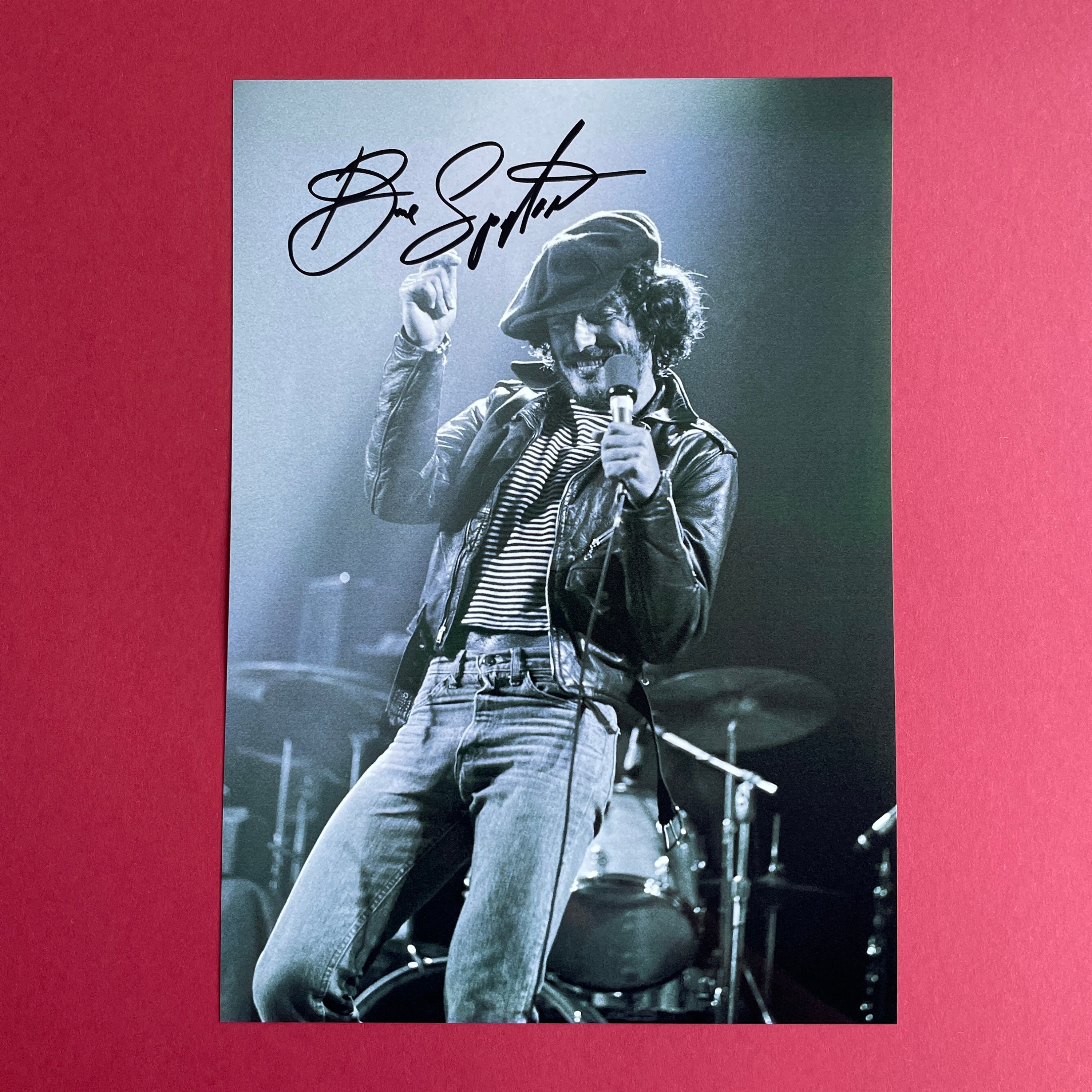 Foto Autografata Di Bruce Springsteen #2 - Stampa Professionale 25,4x20,3 Cm, Da Collezione - Foto 10