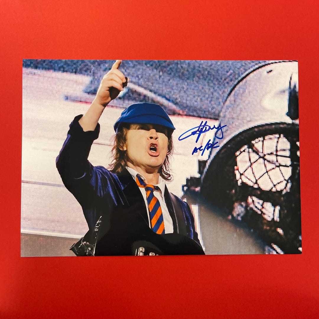 Angus Young / AC/DC Authentic Hand-signed Photo Autograph With Coa - Etsy