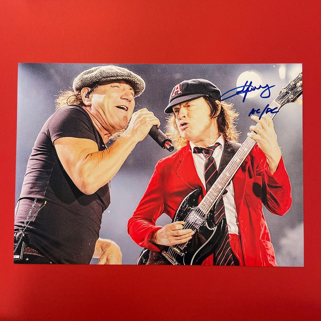 Angus Young / AC/DC - Authentic Hand-signed Photo Autograph With Coa - Etsy