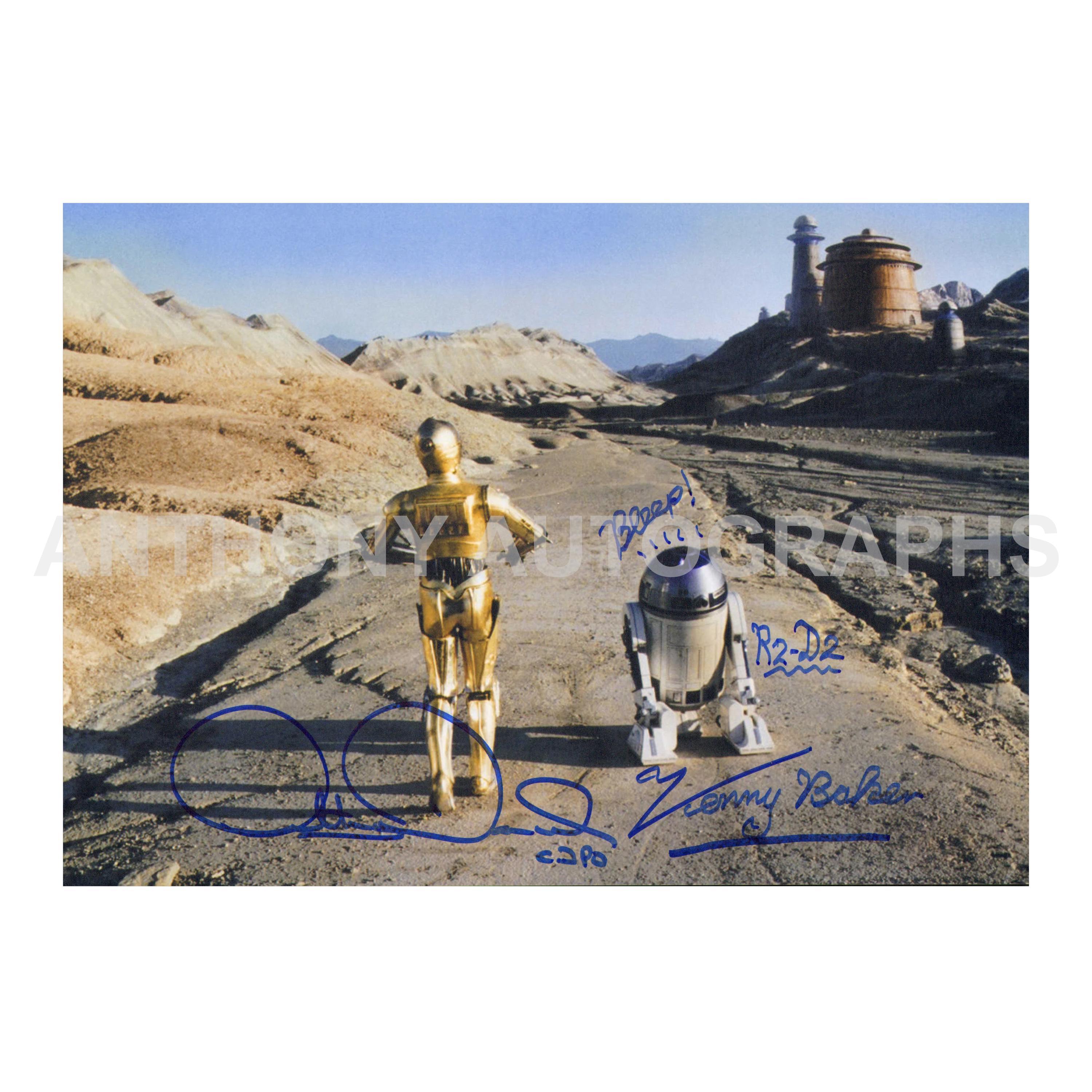 Kenny Baker signed R2-D2 POTF red card Kenner 1995 MOC