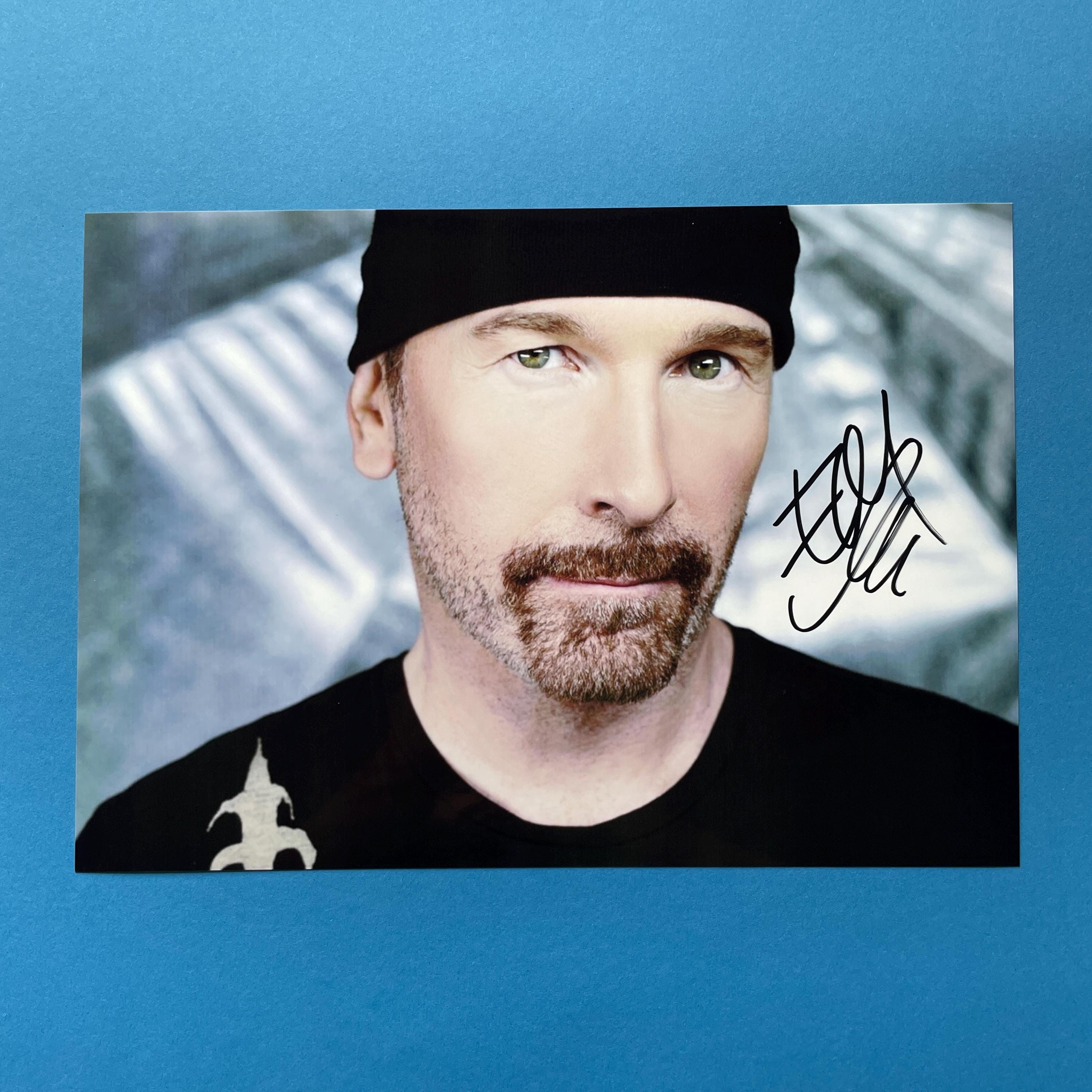 THE EDGE / U2 - Authentic Hand-Signed Photo Autograph With CoA