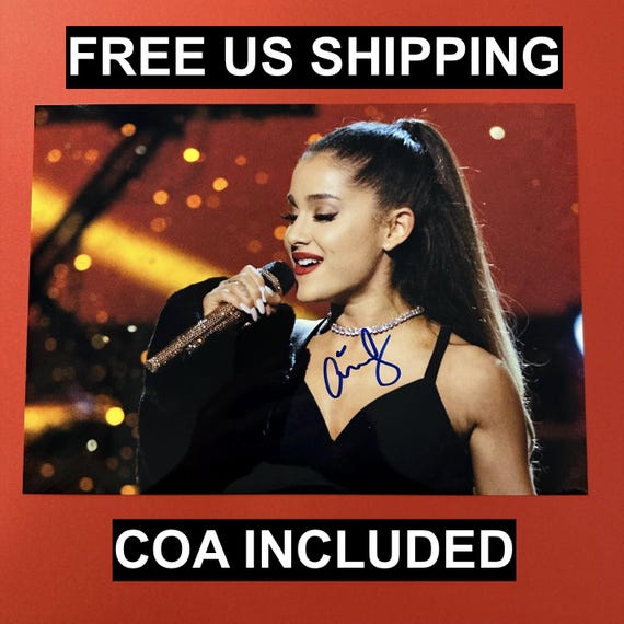アリアナ・グランデ - 直筆サイン入り写真（COA付き） - Etsy 日本