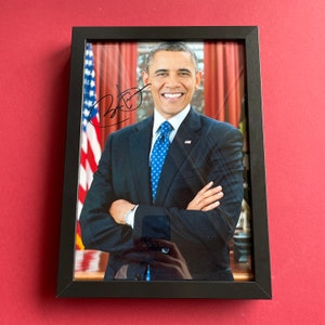 Framed BARACK OBAMA - Authentic Hand-Signed Photo Autograph With CoA