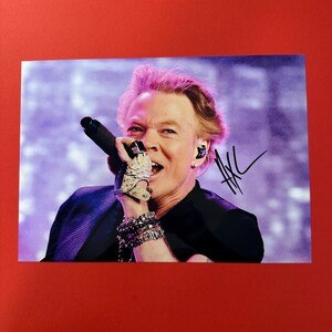 AXL ROSE / Guns&#39;N&#39;Roses - Authentic Hand-Signed Photo Autograph With CoA