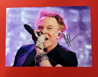 AXL ROSE / Guns'N'Roses - Authentic Hand-Signed Photo Autograph With CoA