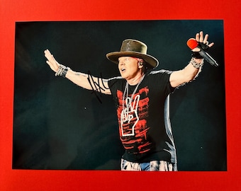 AXL ROSE / Guns'N'Roses - Authentic Hand-Signed Photo Autograph With CoA