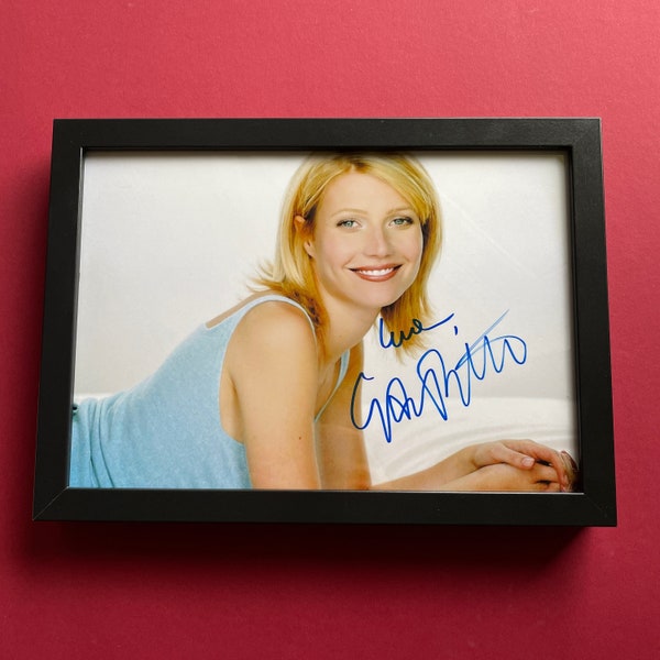 GWYNETH PALTROW encadré - Authentique autographe photo signé à la main avec certificat d'authenticité