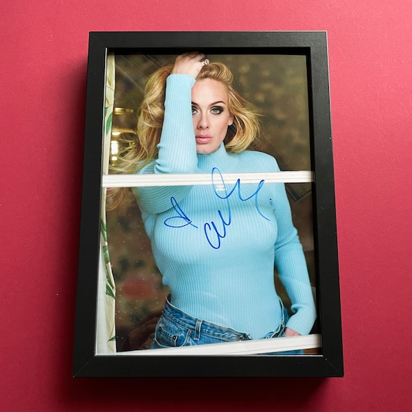 Framed ADELE - Authentic Hand-Signed Photo Autograph With CoA